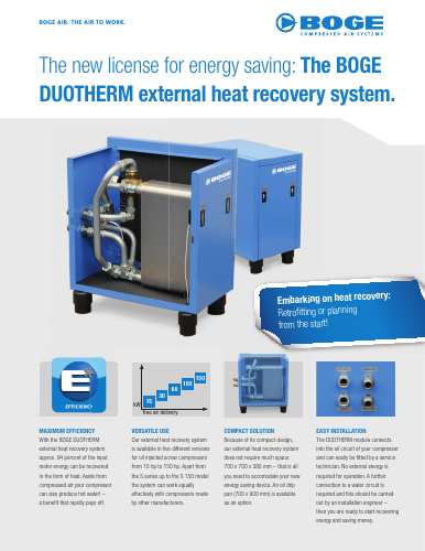 Portada de Recuperación de calor DUOTHERM